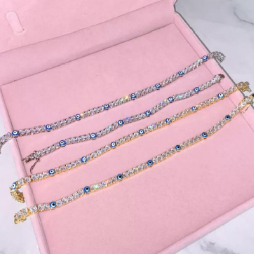 EVIL EYE TENNIS NECKLACE